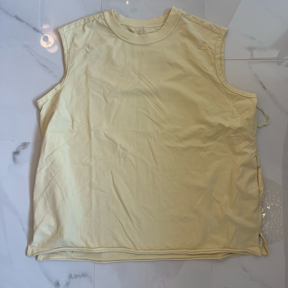 Free People Yellow Sleeveless Top & Shorts Set